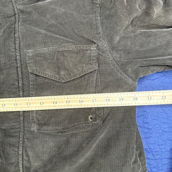 Quiksilver Corduroy Hooded Utility Jacket Women's S/P Embroidered Floral Patch - Picture 6 of 10